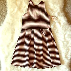NWT Medium American Heritage B&W Striped Dress!